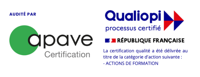 certification qualiopi délivrée au titre de la catégorie actions de formation audité par apave certification